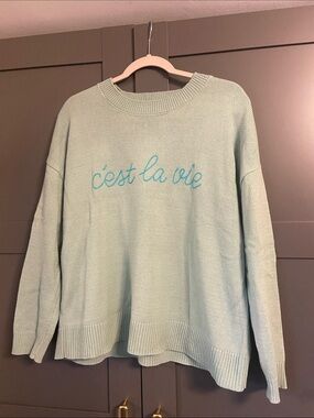LOFT Mint Green Crewneck Sweater
